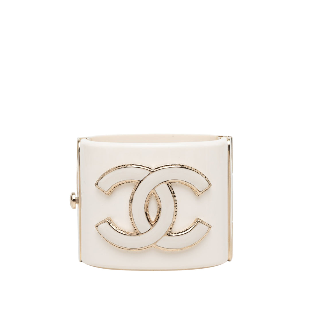 CC Resin Cuff Bracelet Doré