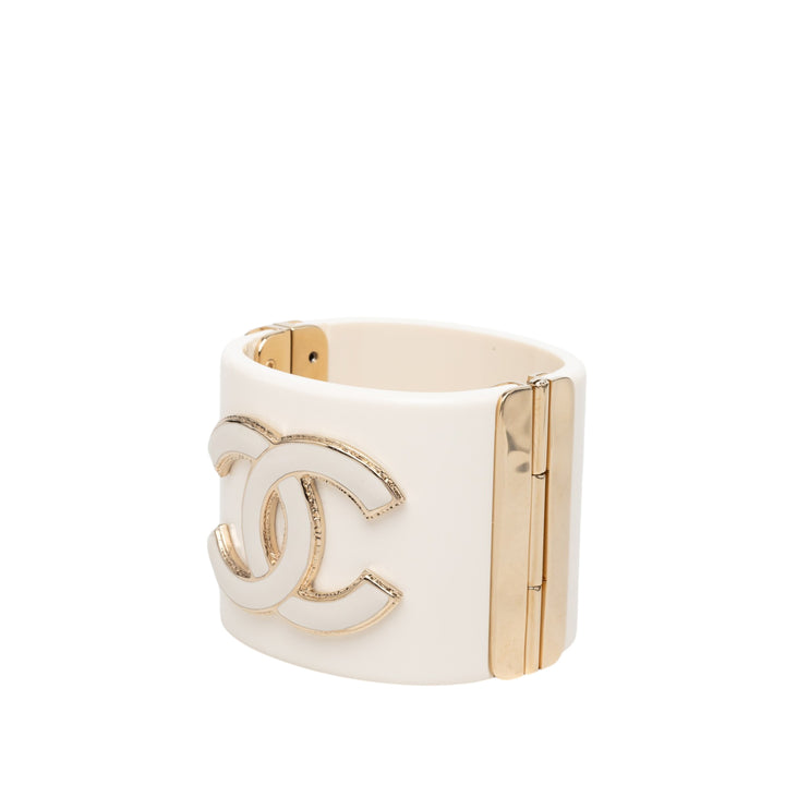 CC Resin Cuff Bracelet Doré
