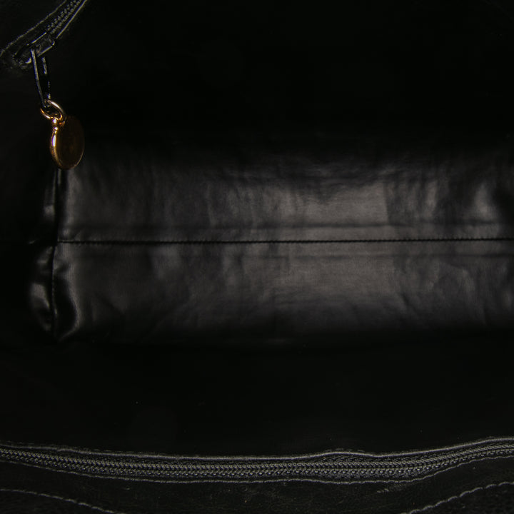 Chanel Caviar Front Pocket Chain Cabas Noir
