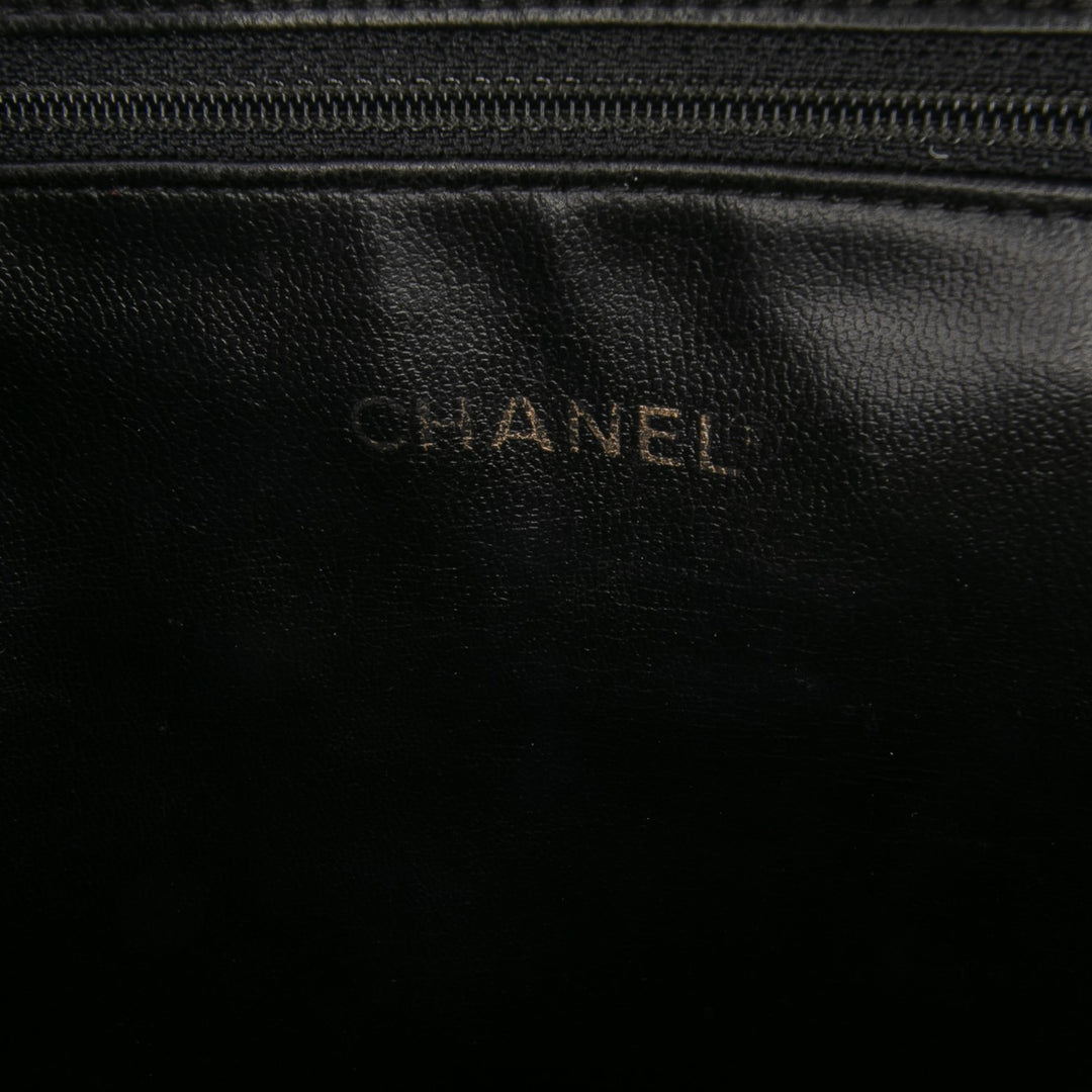 Chanel Caviar Front Pocket Chain Cabas Noir