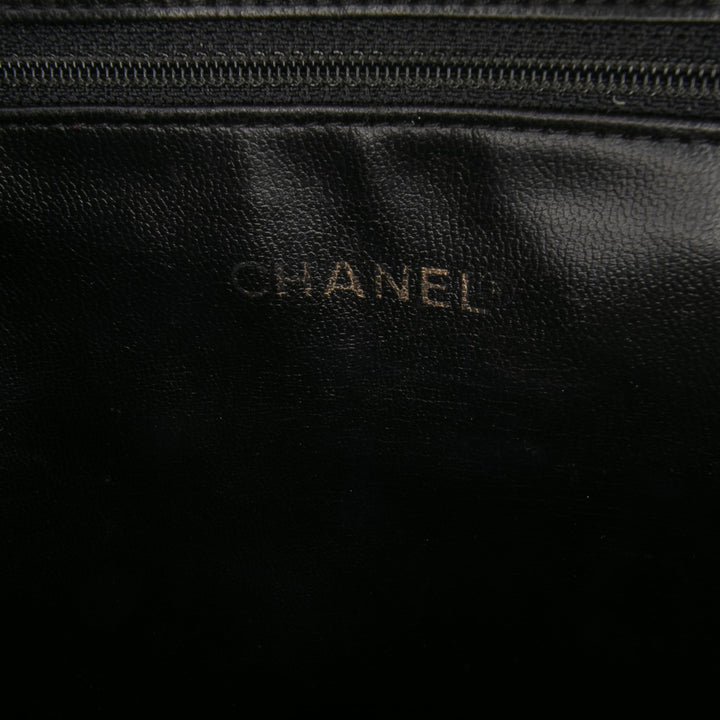 Chanel Caviar Front Pocket Chain Cabas Noir