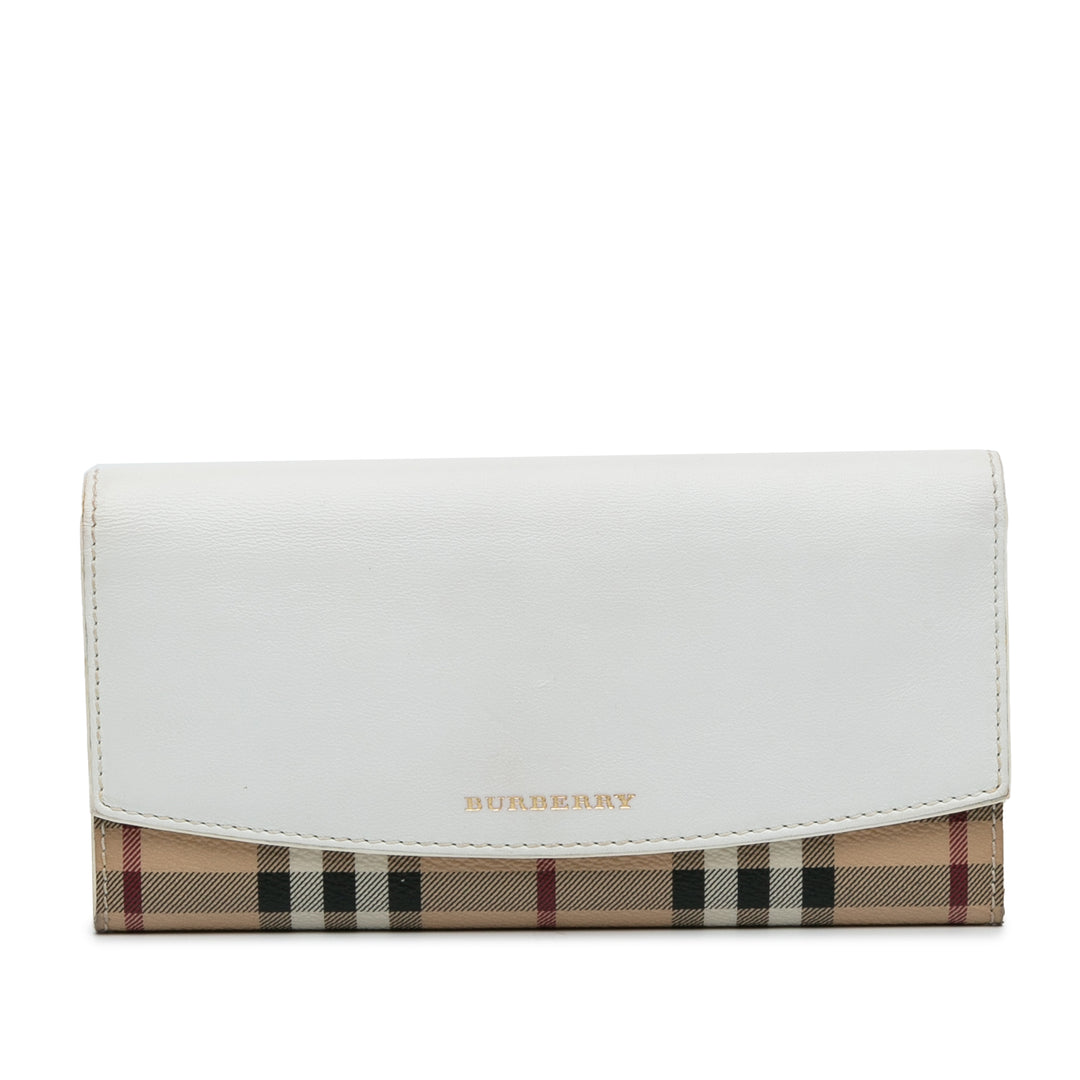 Haymarket Check Long Wallet Brown - Gaby Paris