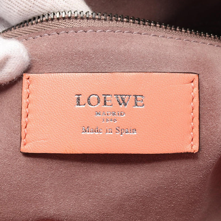 Embossed Leather Anagram Boston Bag Pink - Gaby Paris