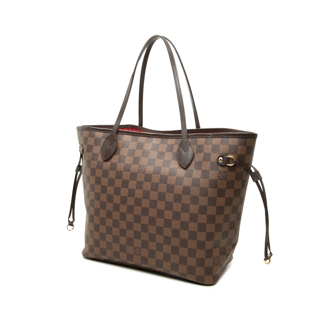 Louis Vuitton Neverfull MM Damier Ébène Marron – vue 2 – GABY PARIS