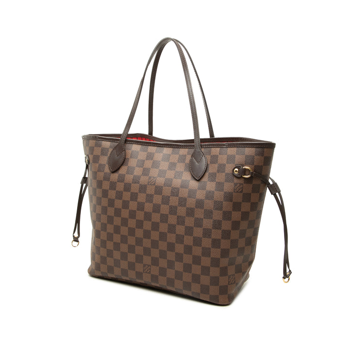 Louis Vuitton Neverfull MM Damier Ébène Marron – vue 2 – GABY PARIS