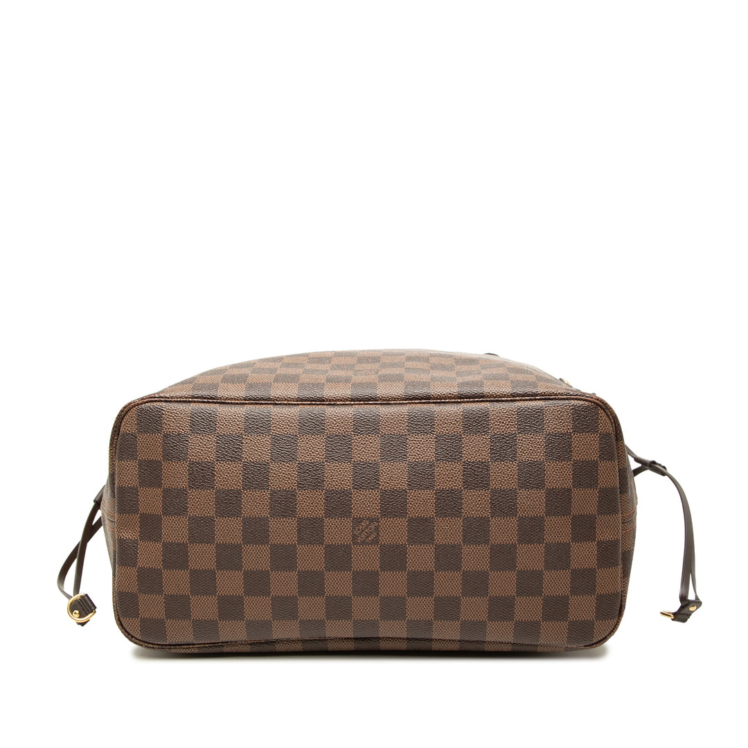 Louis Vuitton Neverfull MM Damier Ébène Marron – vue 3 – GABY PARIS