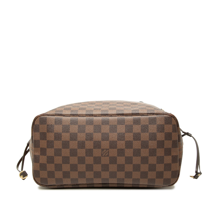Louis Vuitton Neverfull MM Damier Ébène Marron – vue 3 – GABY PARIS