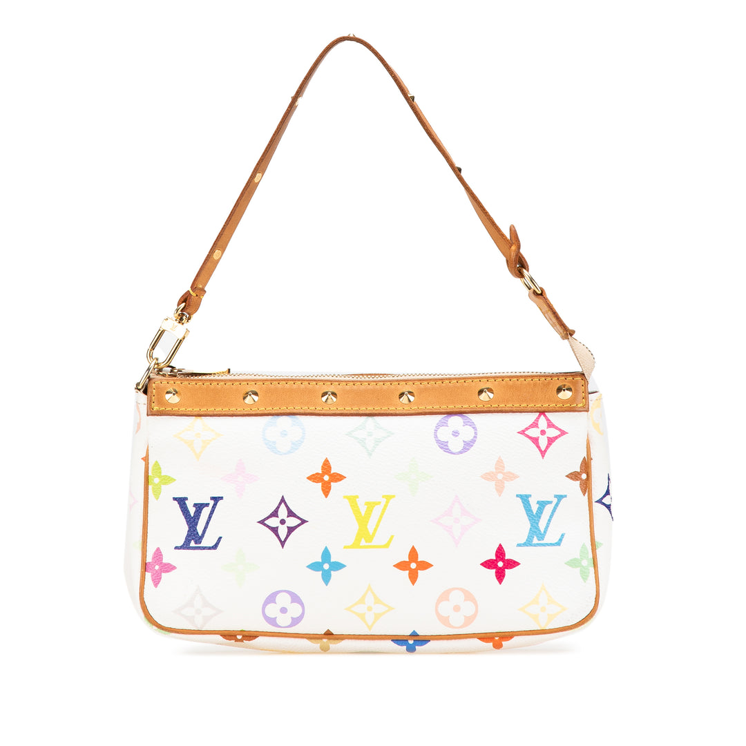 Monogram Multicolore Pochette Accessoires White - Gaby Paris