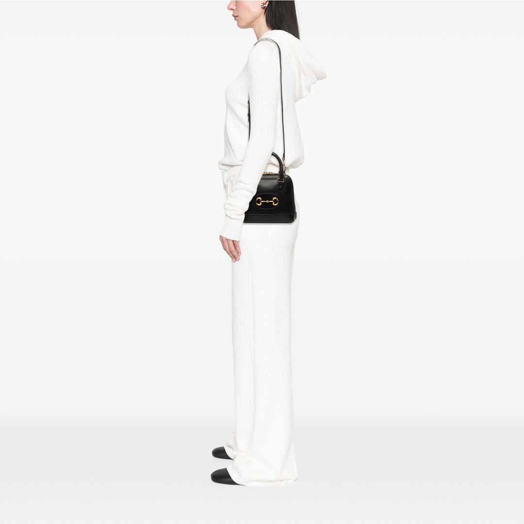 Gucci Horsebit 1955 Sac Petit Cuir de veau Noir – vue 8 – GABY PARIS