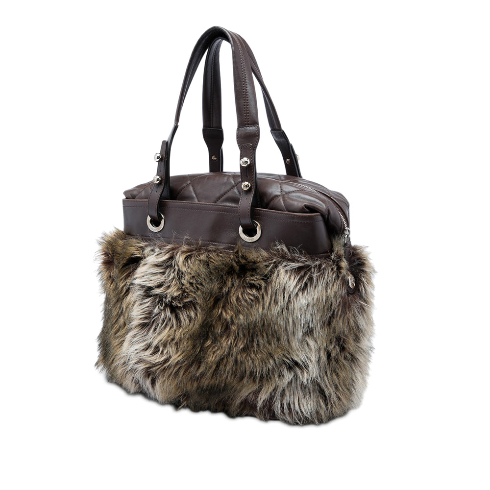 Chanel Paris Biarritz Fantasy Faux Fur Cabas Marron – vue 2 – GABY PARIS