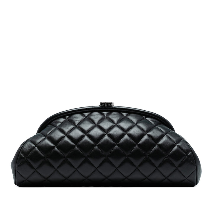 Chanel Quilted Cuir d’agneau Frame Pochette Noir – GABY PARIS Authentique