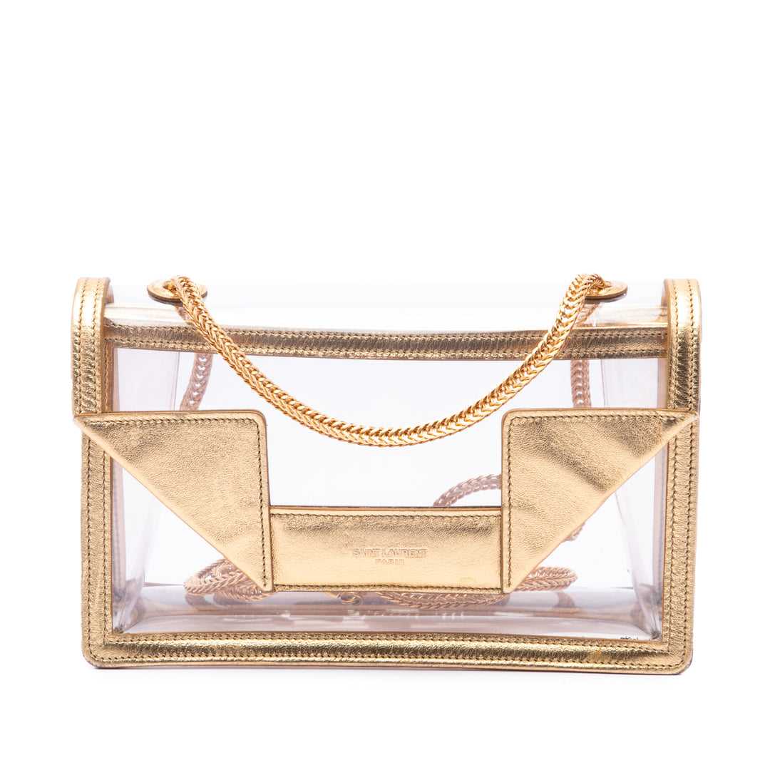 Métallisé à finitions PVC Betty Sac Petit Doré