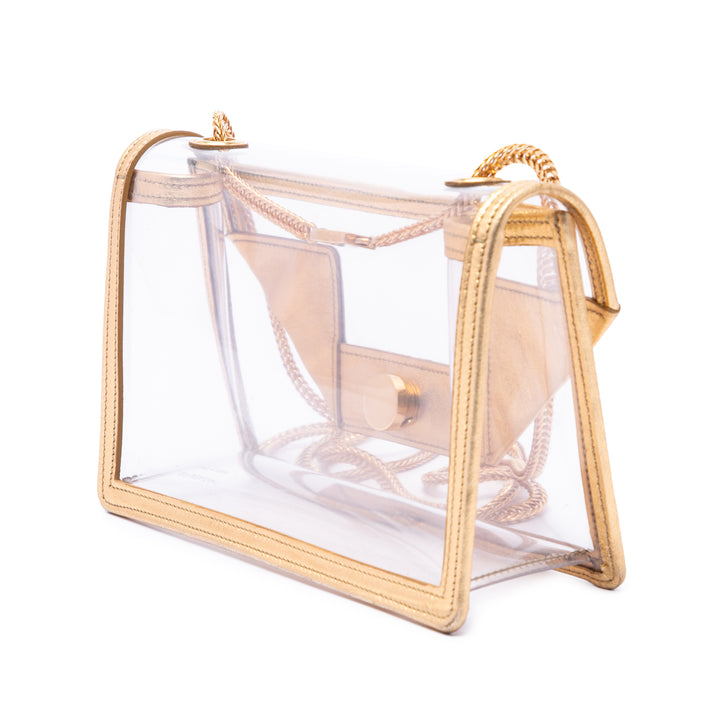 Métallisé à finitions PVC Betty Sac Petit Doré