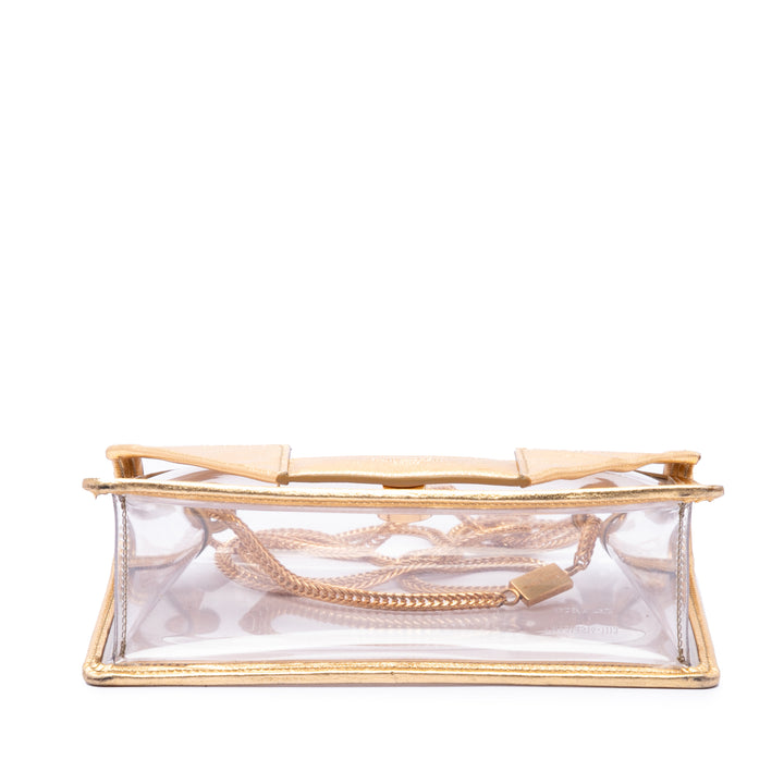 Métallisé à finitions PVC Betty Sac Petit Doré
