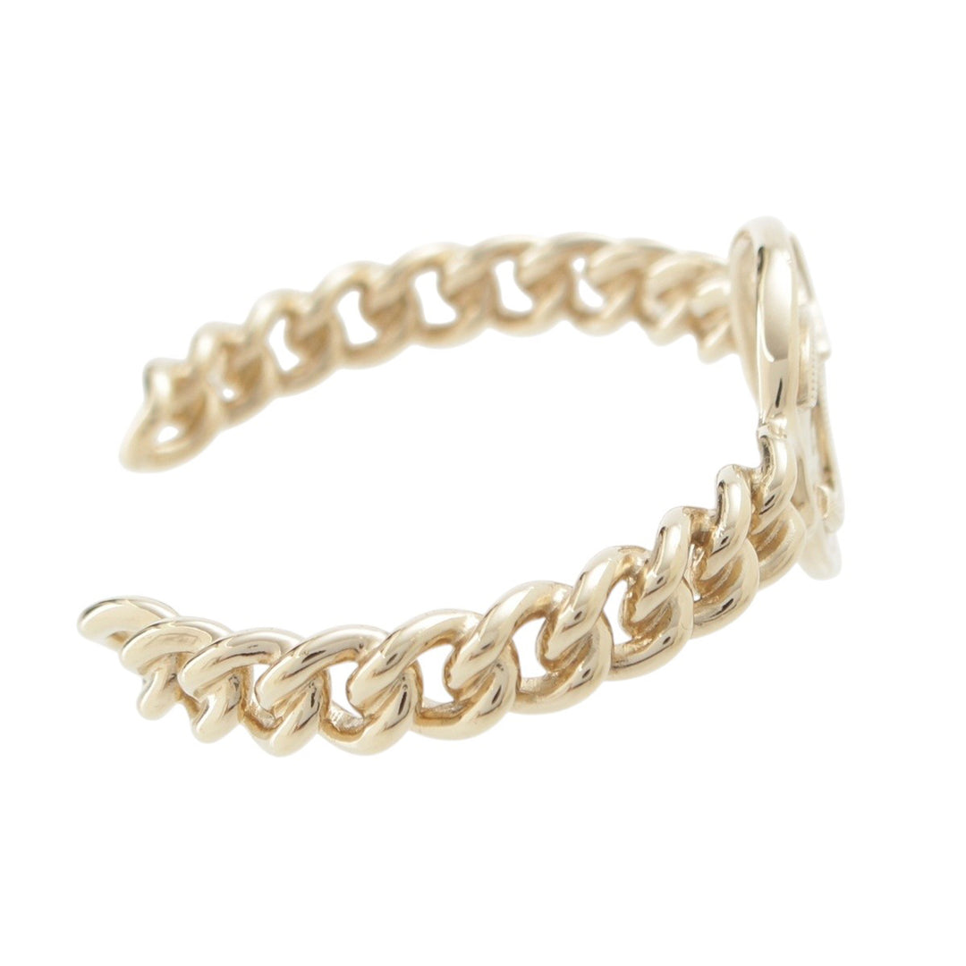 Chanel CC Brass Strass Star et Coin Chaîne Cuff Bracelet Doré