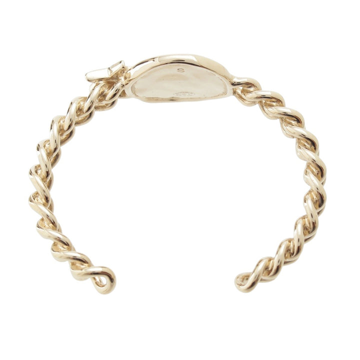 Chanel CC Brass Strass Star et Coin Chaîne Cuff Bracelet Doré