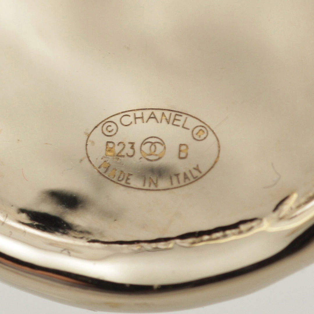 Chanel CC Brass Strass Star et Coin Chaîne Cuff Bracelet Doré