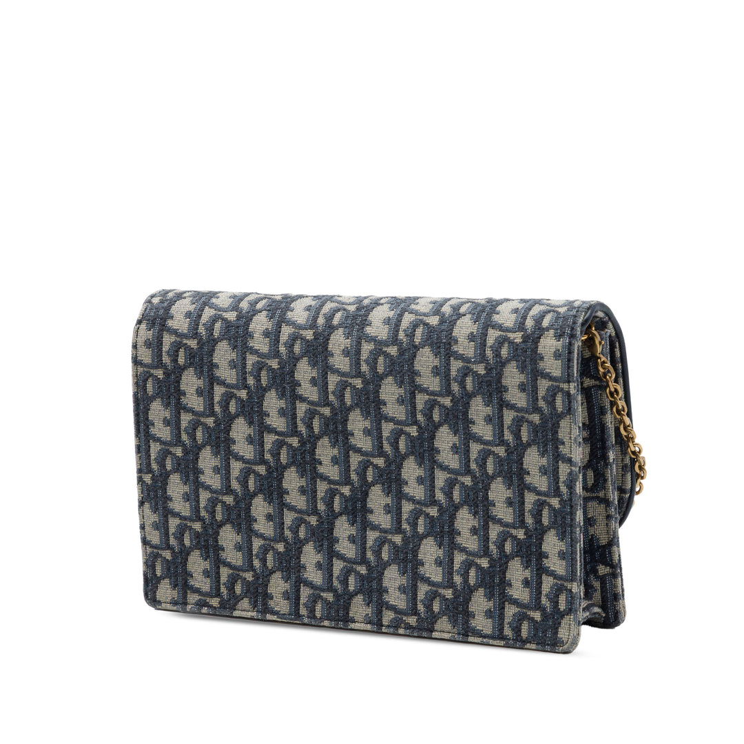 Dior Oblique Toile Saddle Pochette Wallet on Chain