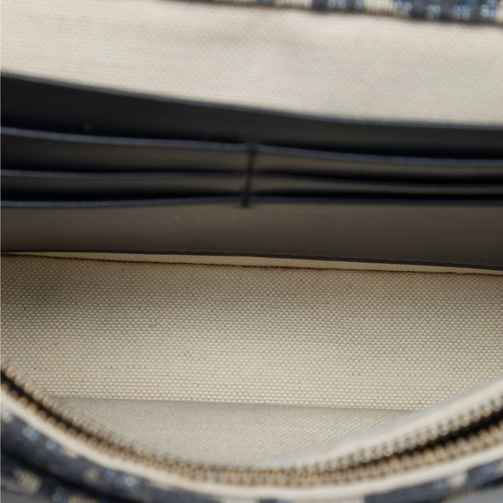 Dior Oblique Toile Saddle Pochette Wallet on Chain