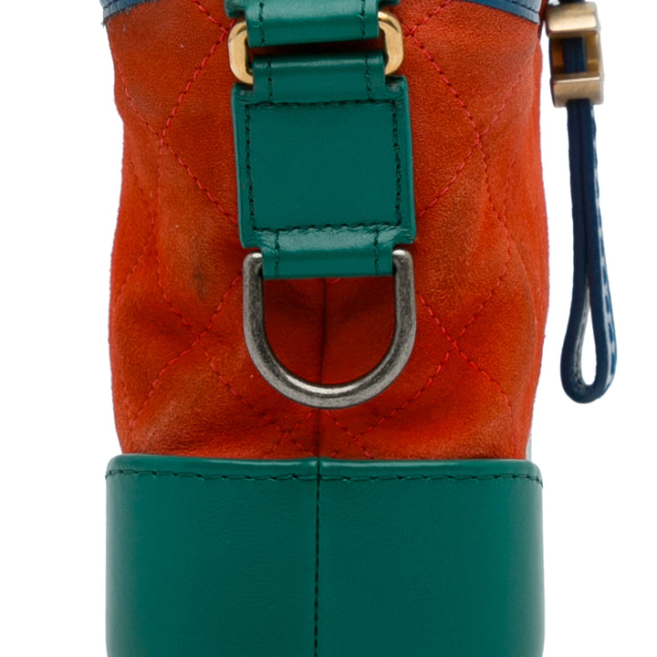 Small Suede Gabrielle Crossbody Orange - Gaby Paris