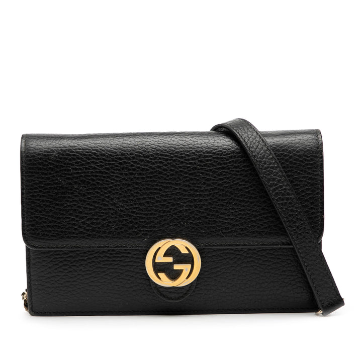 Gucci Dollar Cuir de veau Interlocking G Wallet on Chain