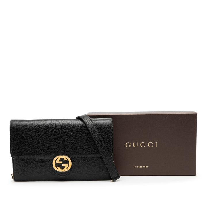 Gucci Dollar Cuir de veau Interlocking G Wallet on Chain