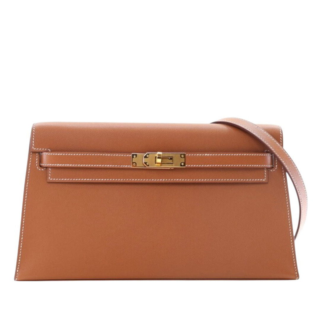 Hermès Veau Madame Kelly Elan Marron – GABY PARIS Authentique