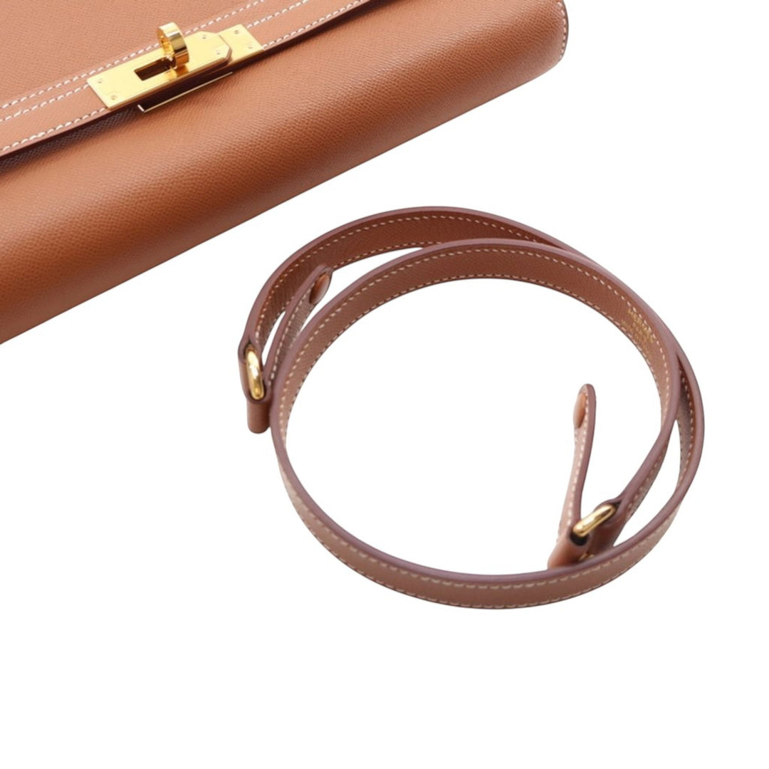 Hermès Veau Madame Kelly Elan Marron – GABY PARIS Authentique