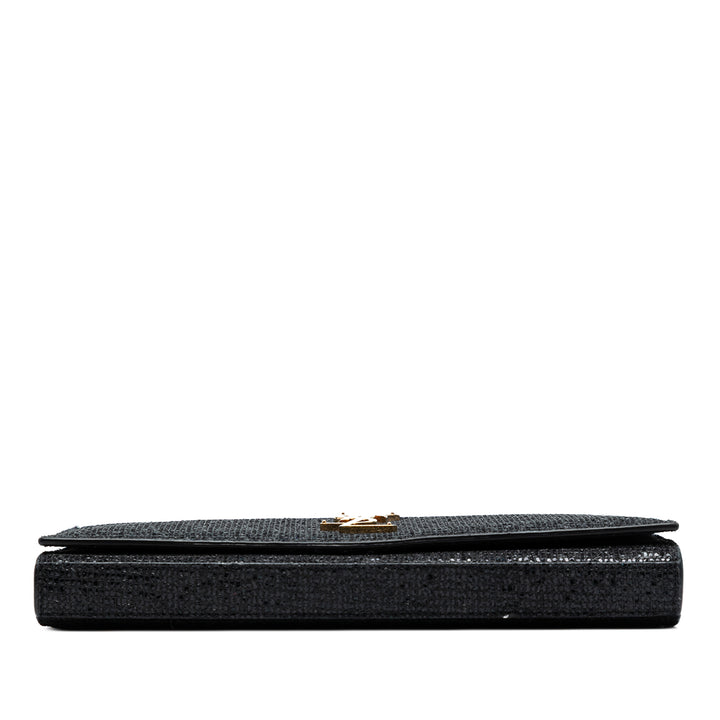 Saint Laurent Glitter Galactica Monogram Wallet on Chain Noir – GABY PARIS Authentique