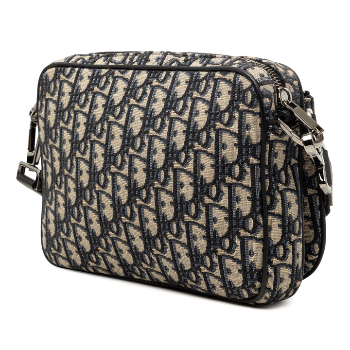 Dior Oblique Toile Saddle Triple Pochette