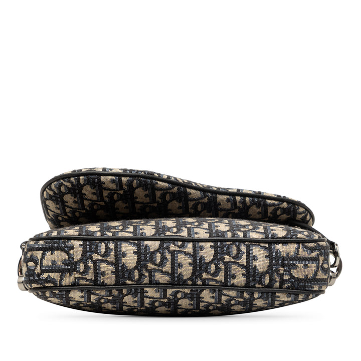 Dior Oblique Toile Saddle Triple Pochette