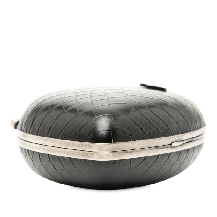 Saint Laurent Crocodile embossé Cuir de veau Love Boîte Chain Pochette