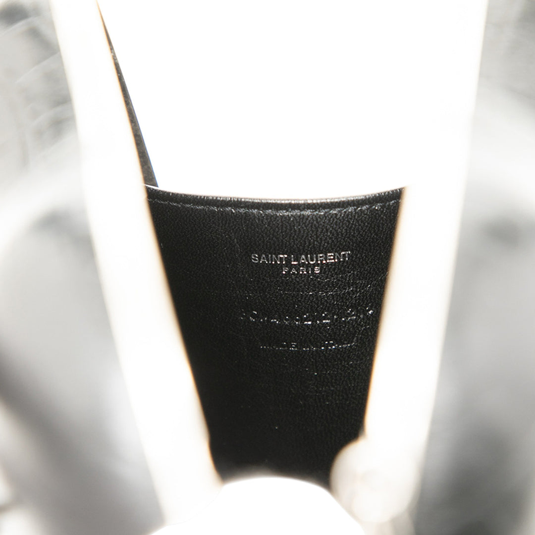 Saint Laurent Crocodile embossé Cuir de veau Love Boîte Chain Pochette