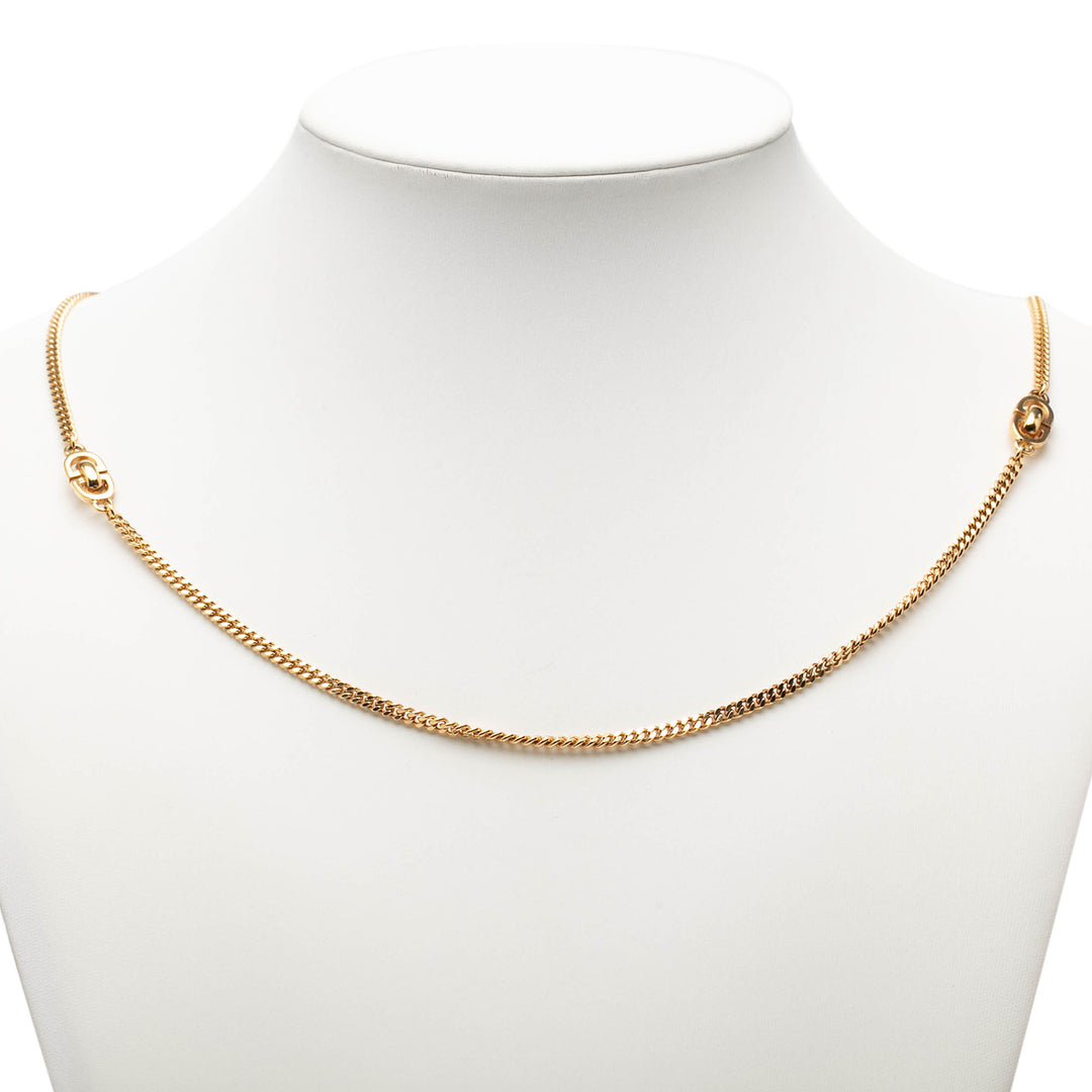 Dior plaqué CD Logo Chain Collier