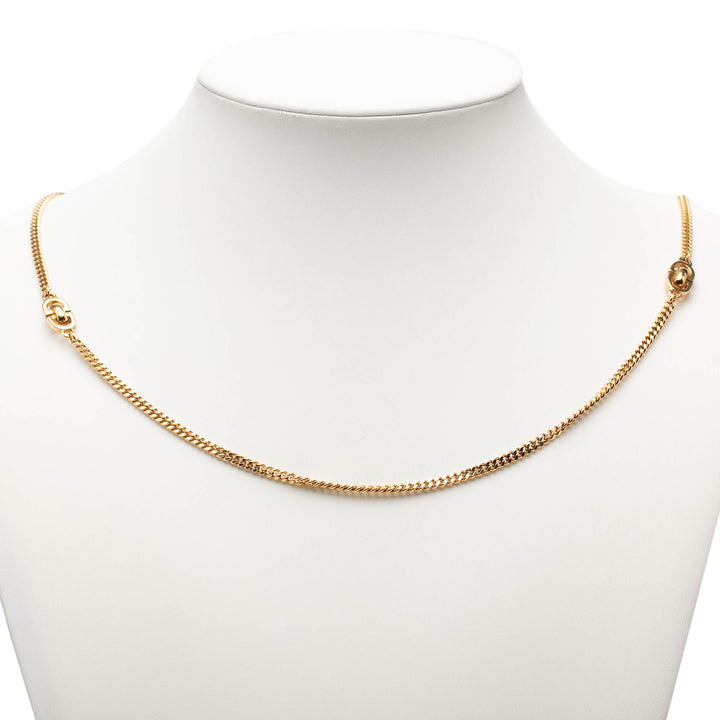 Dior plaqué CD Logo Chain Collier