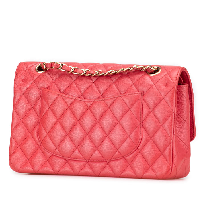 Chanel Medium Classic Caviar Double rabat Rose