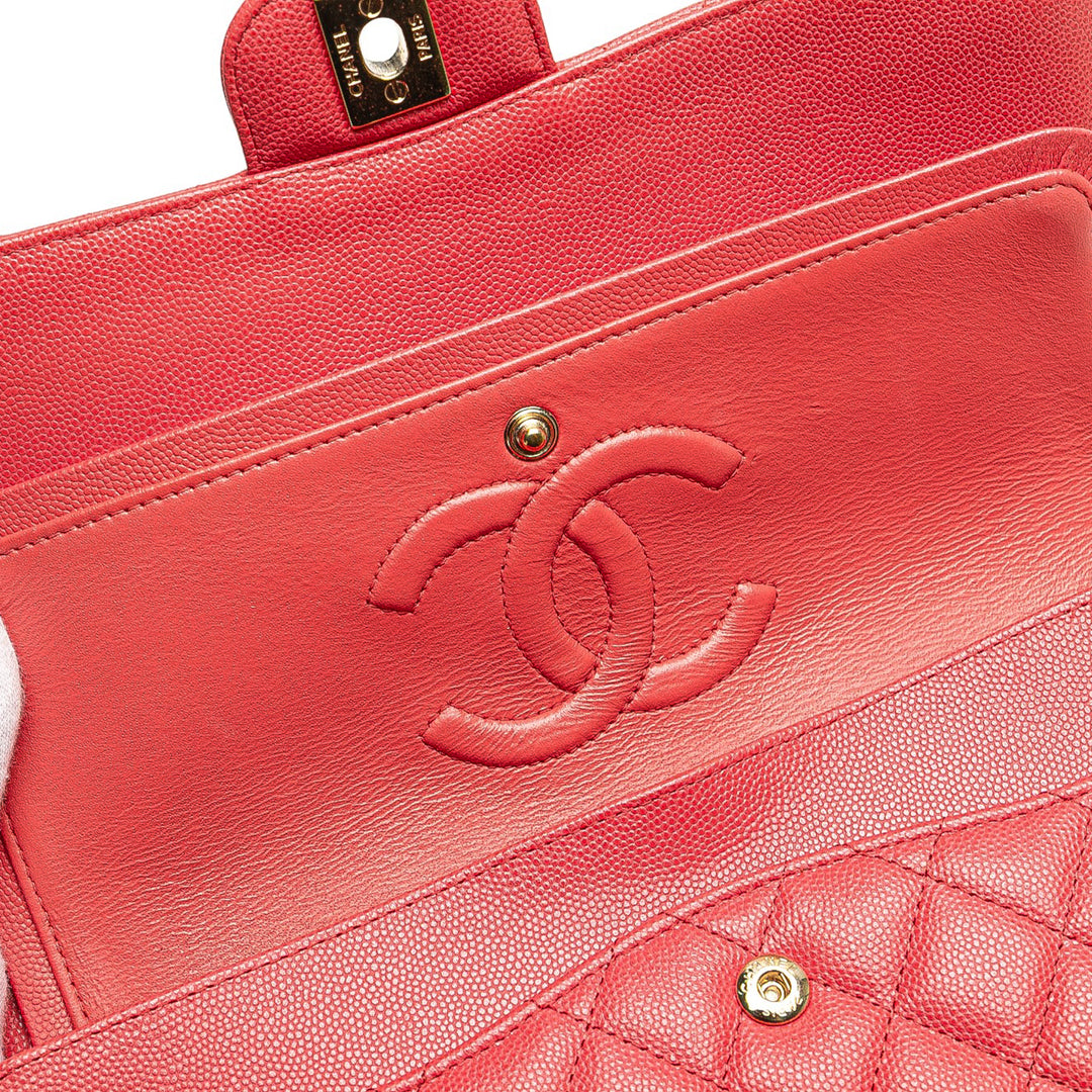 Chanel Medium Classic Caviar Double rabat Rose