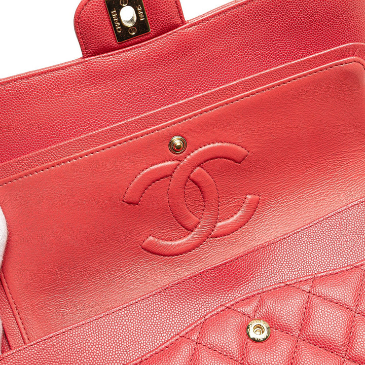 Chanel Medium Classic Caviar Double rabat Rose