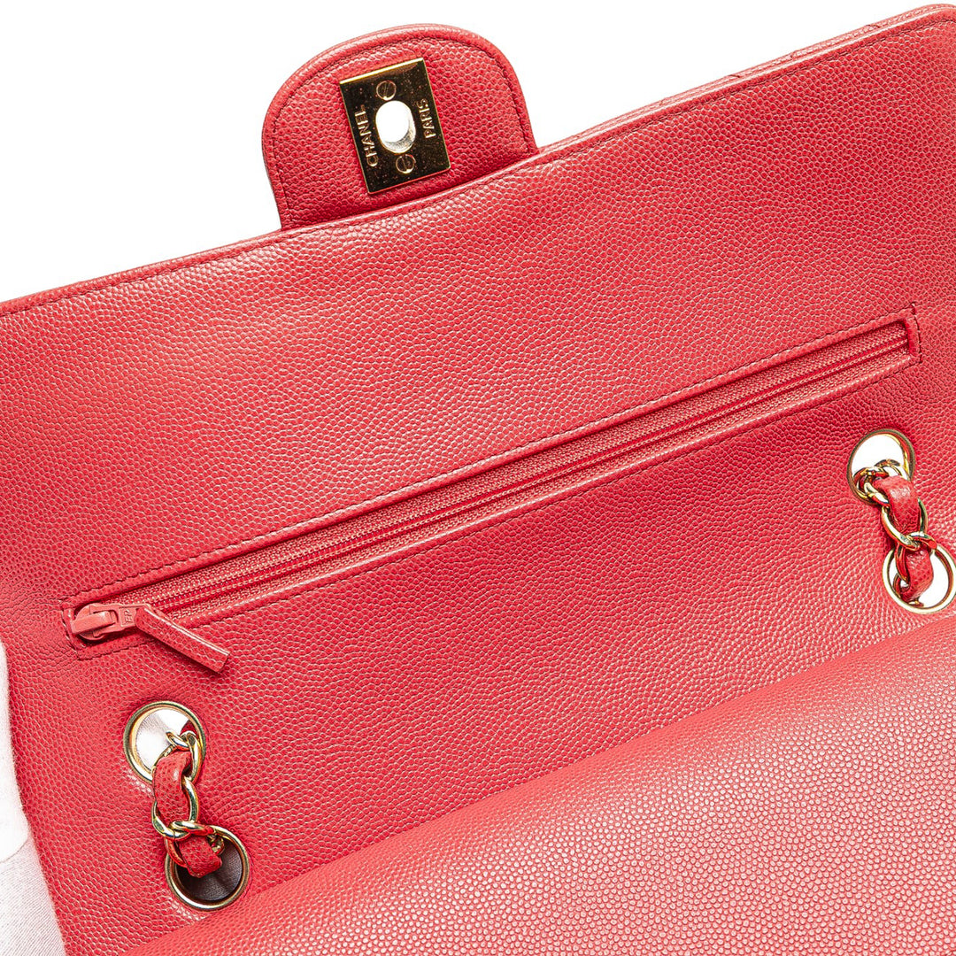 Chanel Medium Classic Caviar Double rabat Rose