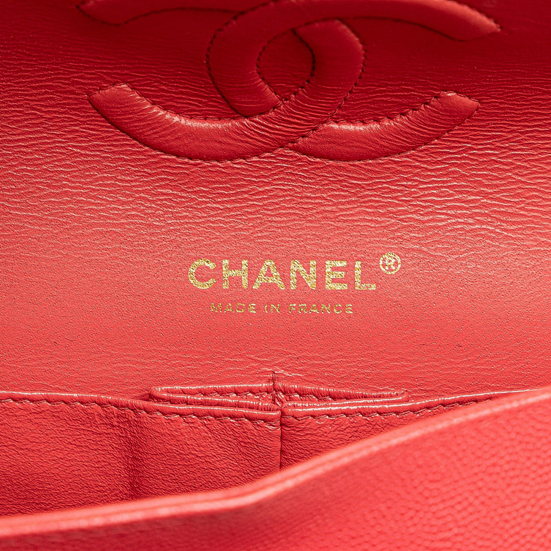Chanel Medium Classic Caviar Double rabat Rose