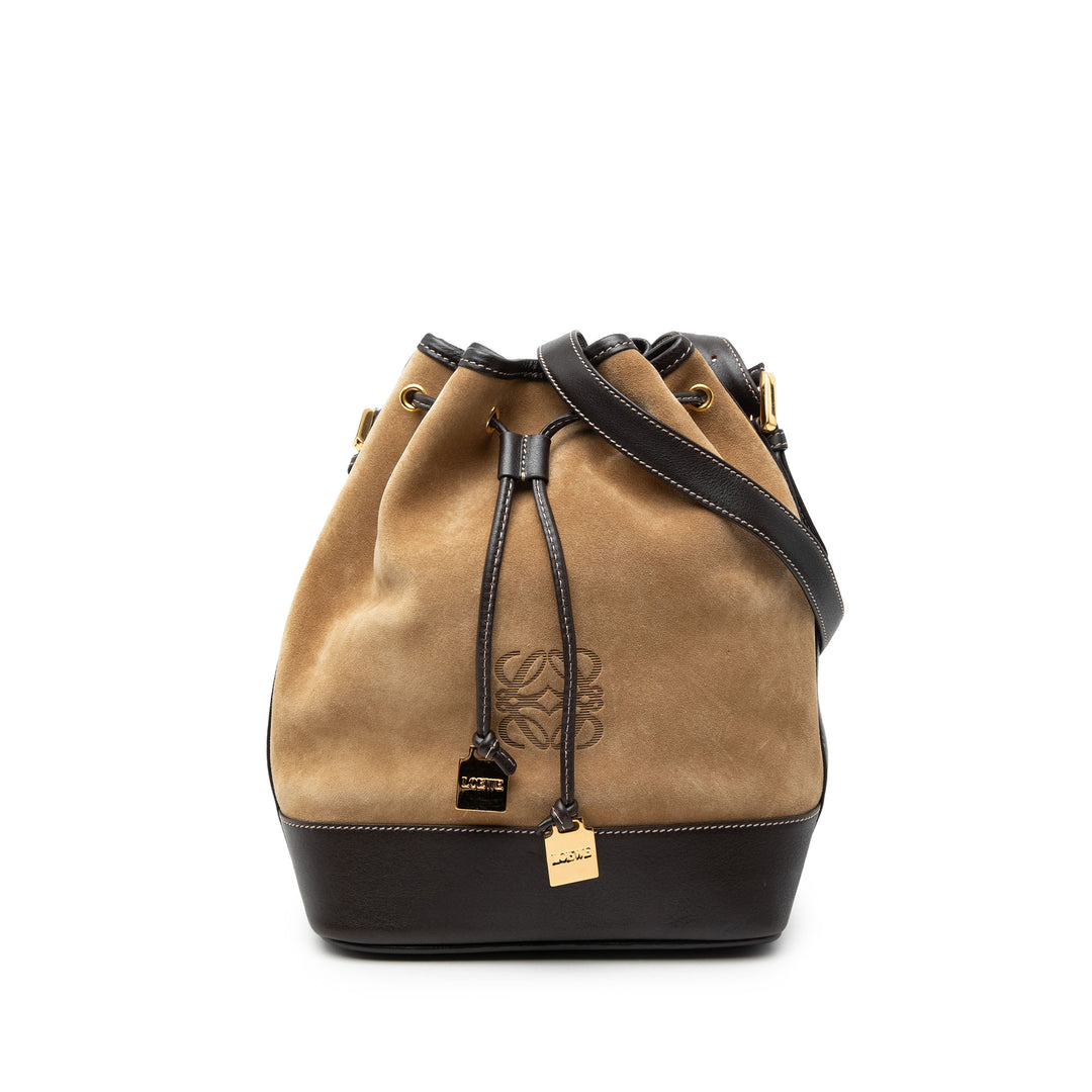 LOEWE Daim Anagram Drawstring Bucket Sac