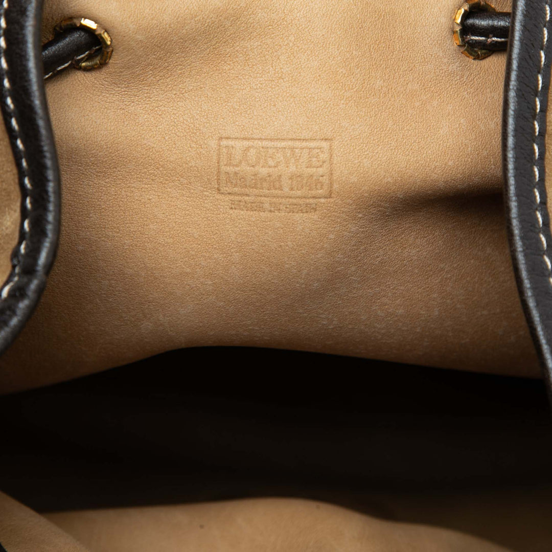LOEWE Daim Anagram Drawstring Bucket Sac