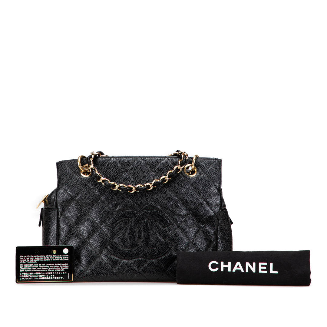 Petite Caviar Timeless Tote Black - Gaby Paris