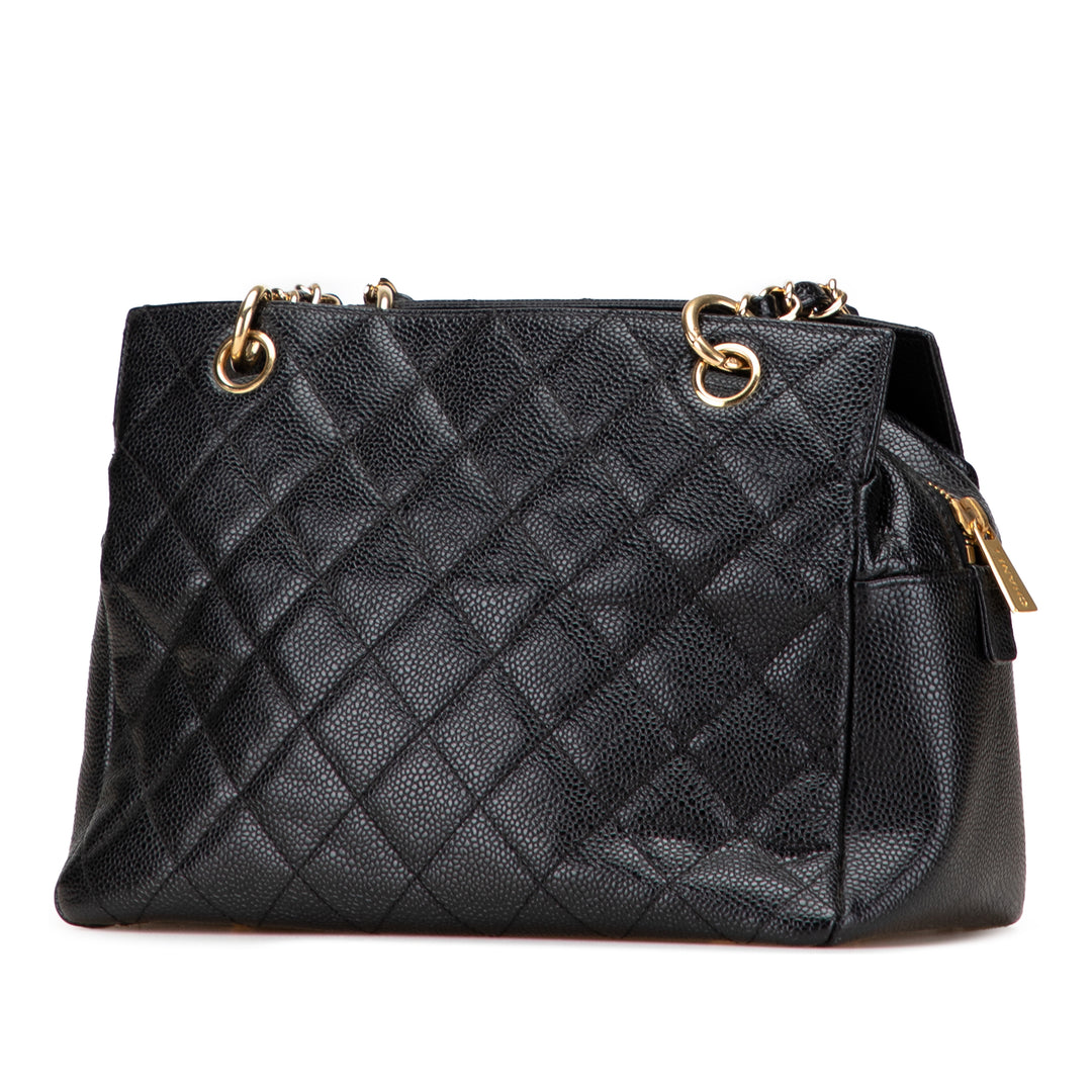 Petite Caviar Timeless Tote Black - Gaby Paris