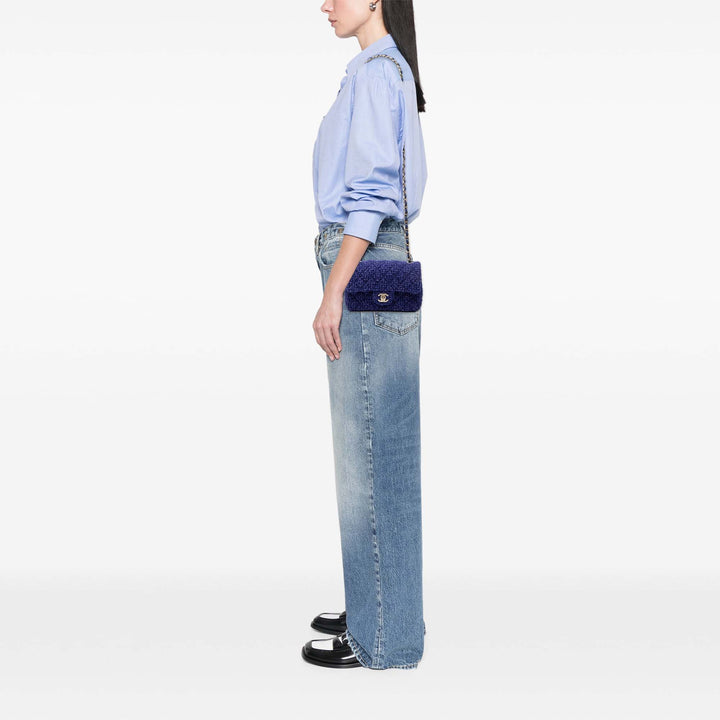 Chanel Mini Rectangular Classic Tweed Simple rabat