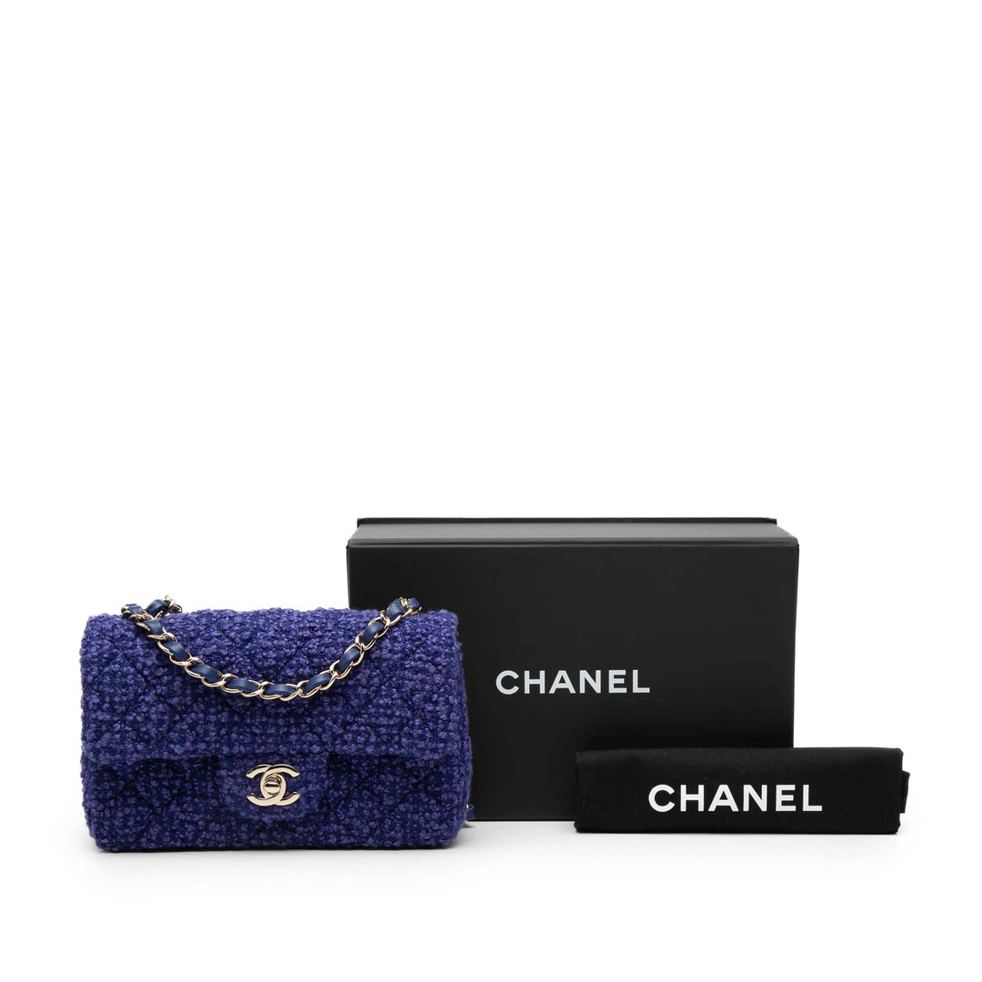 Chanel Mini Rectangular Classic Tweed Simple rabat