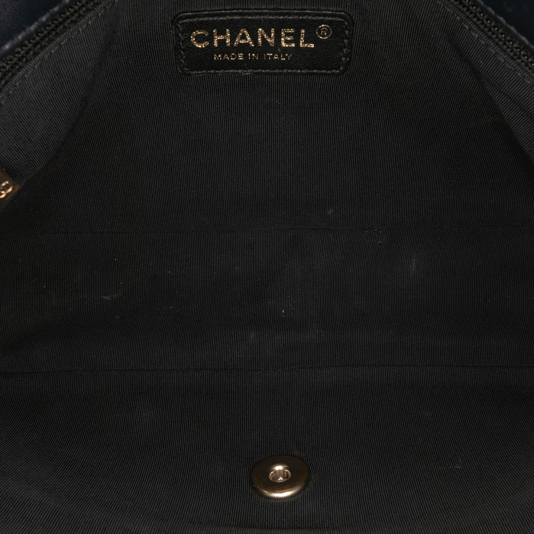 Chanel Bicolore Graphic à rabat Moyen Cuir de veau