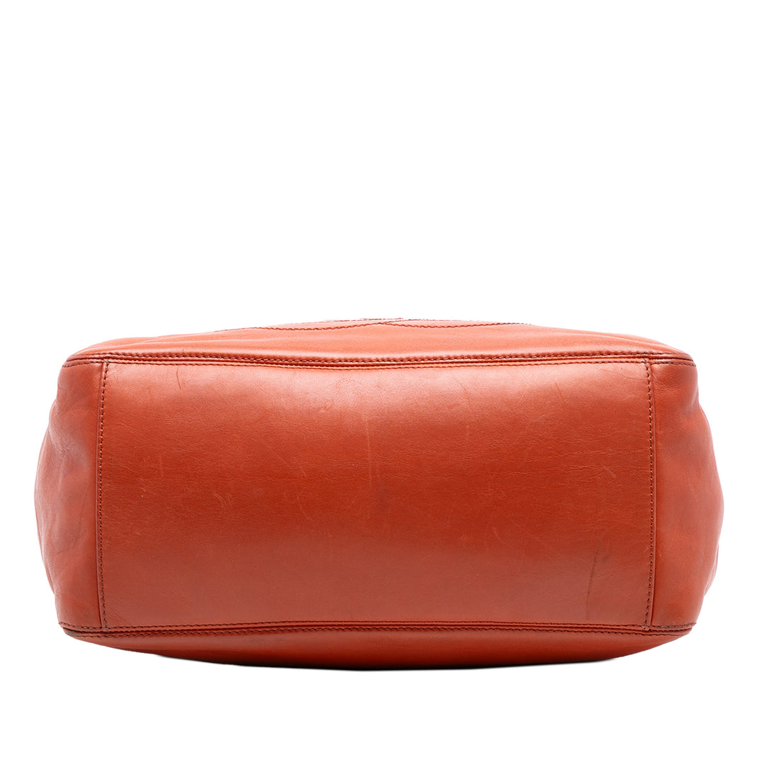 Chanel CC Cuir d’agneau Tortoise Bague Drawstring Cabas