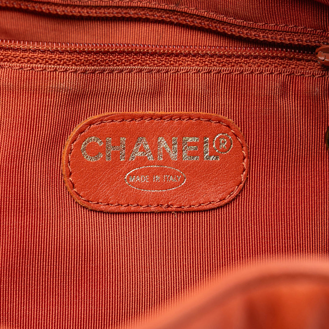 Chanel CC Cuir d’agneau Tortoise Bague Drawstring Cabas