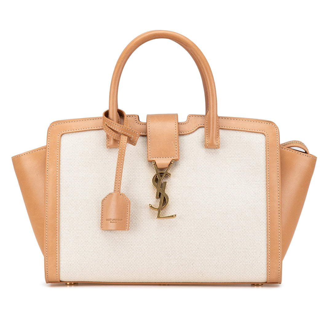 Baby Raffia Monogram Downtown Cabas Satchel Brown - Gaby Paris
